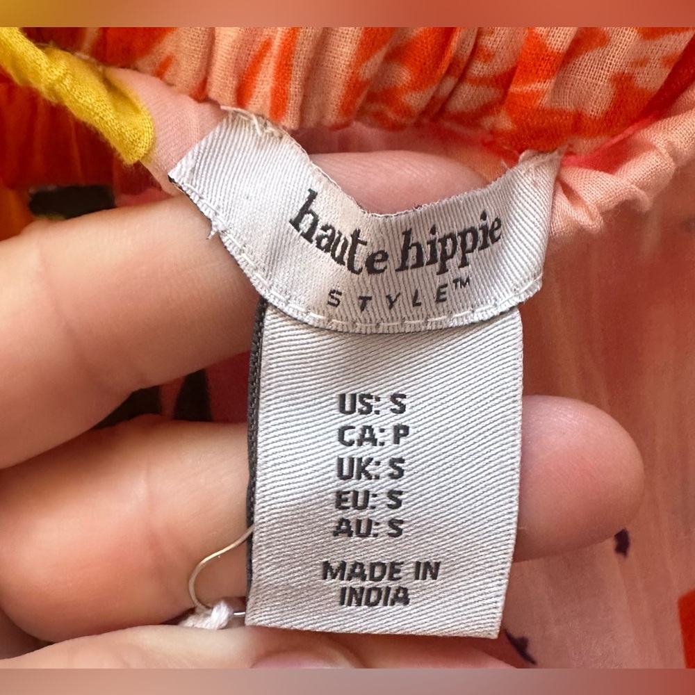 HAUTE HIPPIE NWT Elegant, Fun Cotton Pants. Mediterranean Cocktail Party Size S - Picture 9 of 13